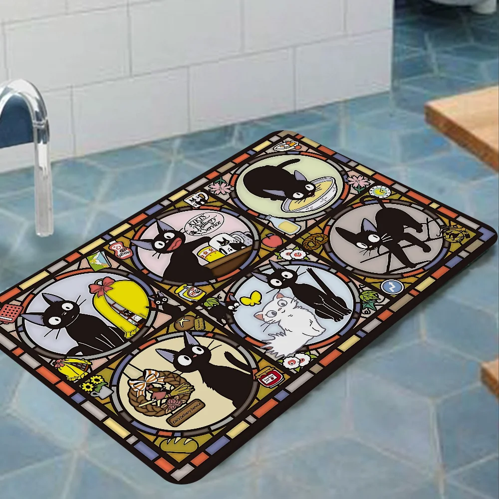 KiKi Jiji Cat Room Mats Nordic Style Home Doormat Bathroom-Toilet Mats Bedroom Hotel Decor Mat