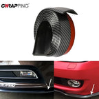 Universal Car Front Bumpers Anti Collision Strips Carbon Fiber Rubber Strip Car Front Bumper Lip for Car Lip Skirt Protector