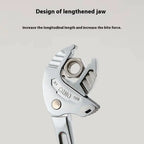 Heavy-Duty Industrial Crab Claw Wrench Self-Adjusting Ratchet Wide Jaw for Automotive Piping Manufacturing