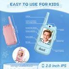 Video Walkie Talkies for Kids 2 Pack Rechargeable Toddler Toys  for Indoor Camping Travel  Birthday Gfits for Kids Ages 3-12