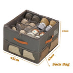 1pc Multiple Lattices Shoes Storage Box Foldable Separated Shoes Box Large Capacity With Handle Shoe Dispenser Shoes Organizer