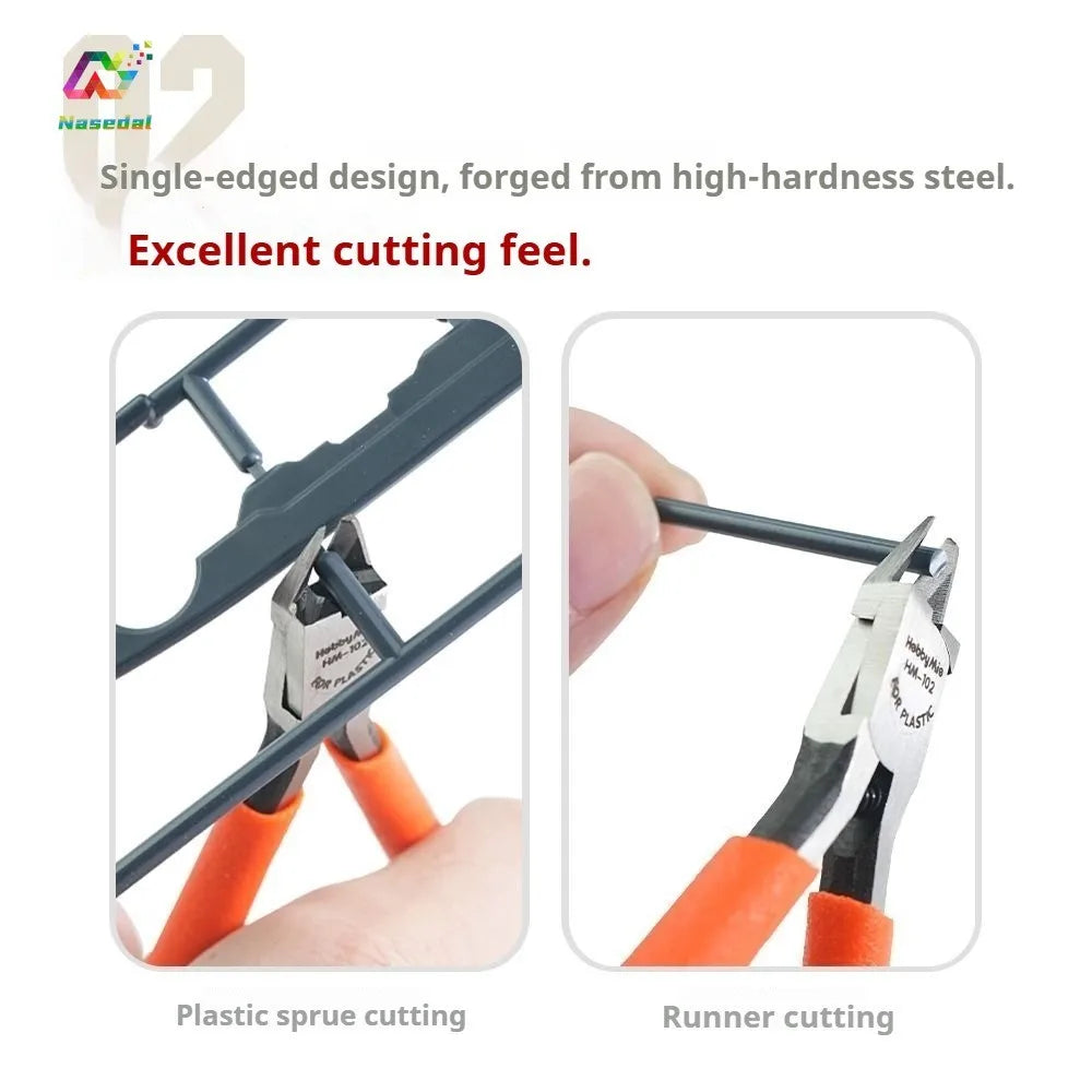 HobbyMio HM-102 Single Blade Gate Nipper High Hardness Steel Sharp Thin Edge Clean Smooth Cut No Whitening for Gundam Model Kit