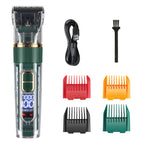 USB Rechargeable Pet Hair Clipper Set, Silent Electric Dog & Cat Grooming Trimmer - Black