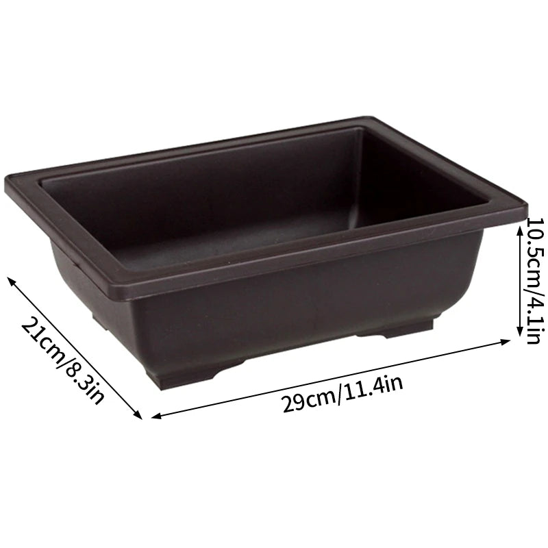 Flowerpots Imitation Purple Clay Succulent Plants Pots Outdoor Garden Landscape Bonsai Pot Trays Rectangular Square Planter