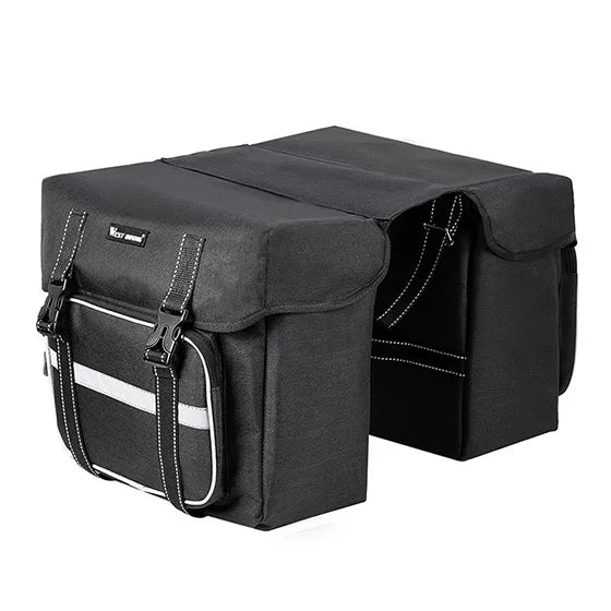 WEST BIKING Bicycle Rear Seat Bag 25L Large Capacity Outdoor Luggage Carrier Bags Cycling MTB Road Bike Trunk Double Pannier Bag