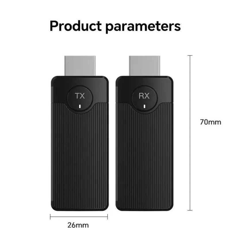 Lemorele Q50 Wireless HDMI Video Transmitter and Receiver Extender Kit Display Adapter Dongle for TV Monitor Projector Switch PC