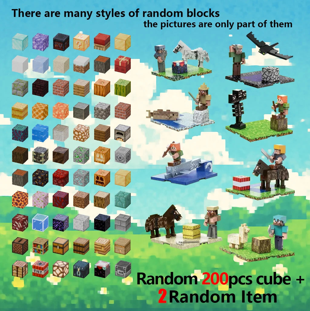 Magnetic Building Blocks Toy Storage Box Set Can hold Figures Magnet Cube Pixel style Model Baseplate Toys Children Best Gift