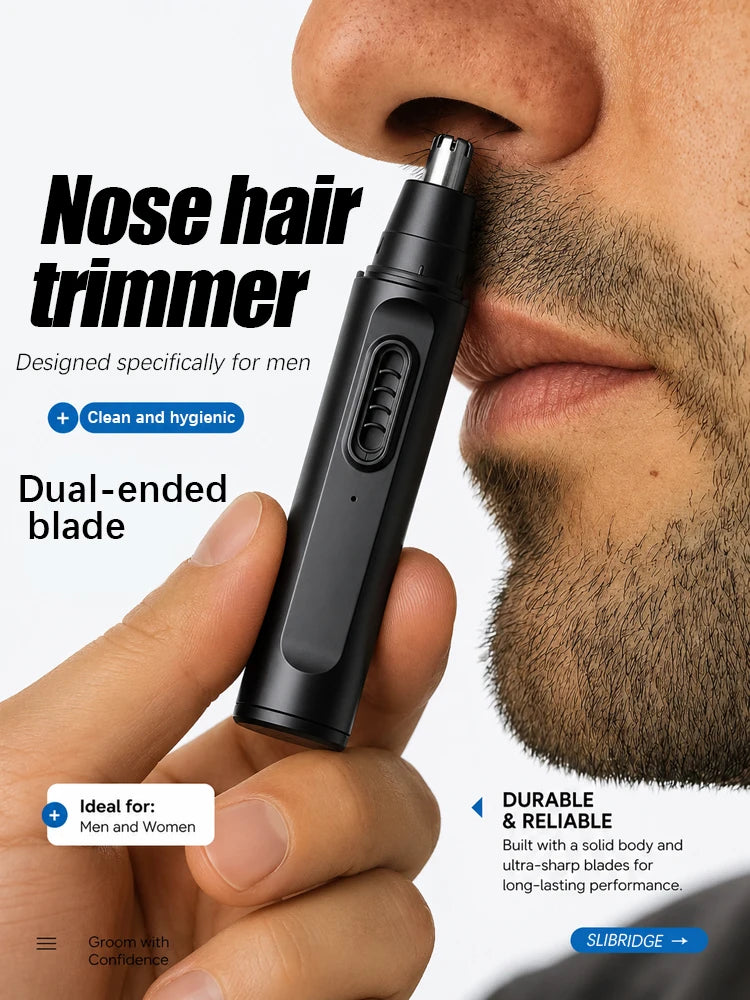 Nose & Ear Hair Trimmer Facial Hair Remover, Washable Portable, 1pc