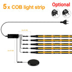 1-10 Channel COB LED Strip Kit - Black PCB, With No-Drill Dimmable Penetrating Board Touch Sensor Switch for Cabinet Background