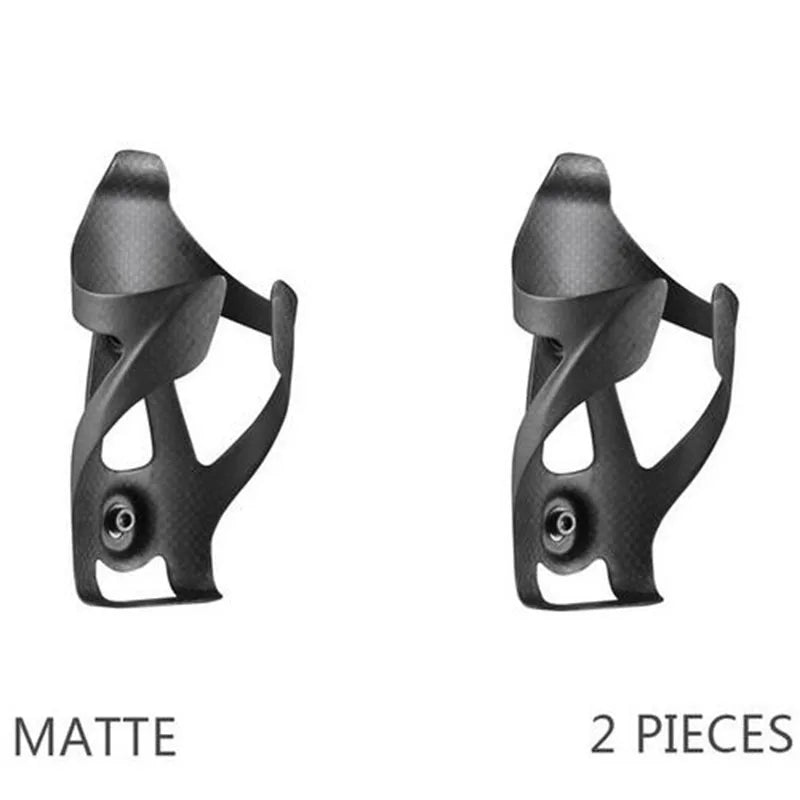 Carbon Fiber Bicycle Water Bottle Cage Holder, One-Piece High Strength, Glossy/Matt Black, Red, White