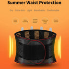 Back Brace for Men and Women, Anti Skid Mesh Adjustable Back Lumbar Waist Support Belt Lower for Back Pain Relief