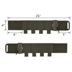 KRYDEX Tactical Elastic Cummerbund Quick Release Strap w/ 8 Mag Pouches, Black/Camo/Coyote/RG