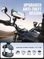 Joyroom Motorcycle Bike Phone Holder Mount with Vibration Dampener For Motorcycle Bike, Scooters ATV/UTV Universal Bicycle Mount