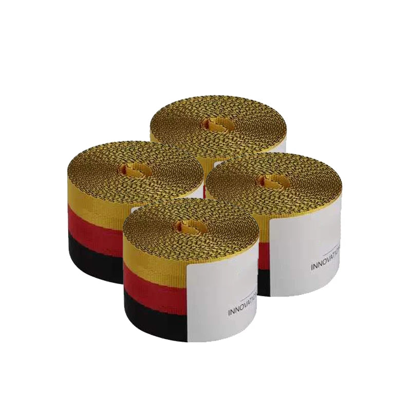 4pcs Red Edge Car Seat Belt Webbing Polyester Seat Lap Nylon Safety Strap 3.6M 48MM Car Seat Conversion Car Accessories DIY