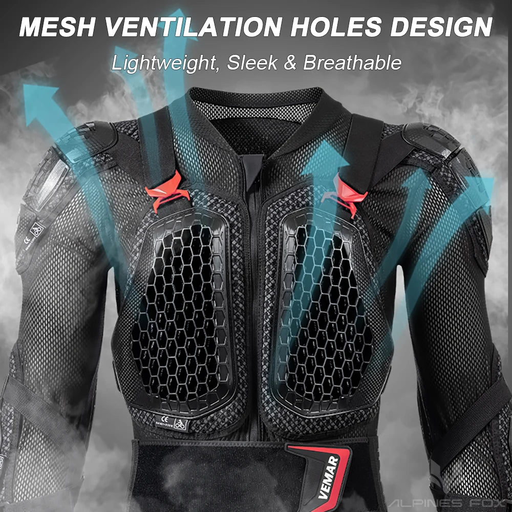 VEMAR 2025 Men New Motorcycle Jacket Moto Body Armor MX Armor Motocross Racing Jacket CE Approval Motorbike Moto Protection Gear