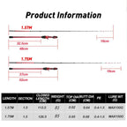 Sea Fishing Rod 175M MT Cuttlefish Rod Metal Tip Octopus Fishing rod with Fuji rings Hanchi Fishing rod light weight