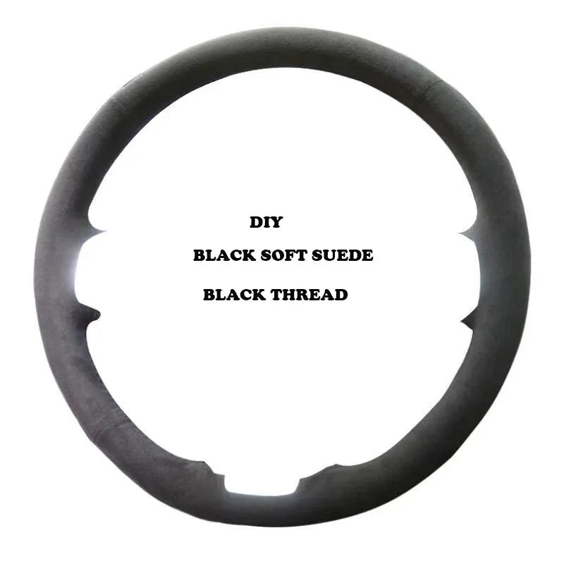 Hand Stitched Genuine Leather Non-slip Breathable Car Steering Wheel Cover for Porsche 986 1998-2004 DIY Car Interior