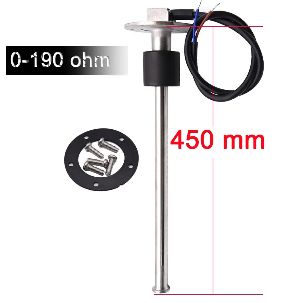 150mm-600mm Water Fuel Level Sensor 0-190Ohm/240-33ohm Sensor for Marine Boat Yacht Car Oil Liquid Tank Fuel Sender Unit Sensors