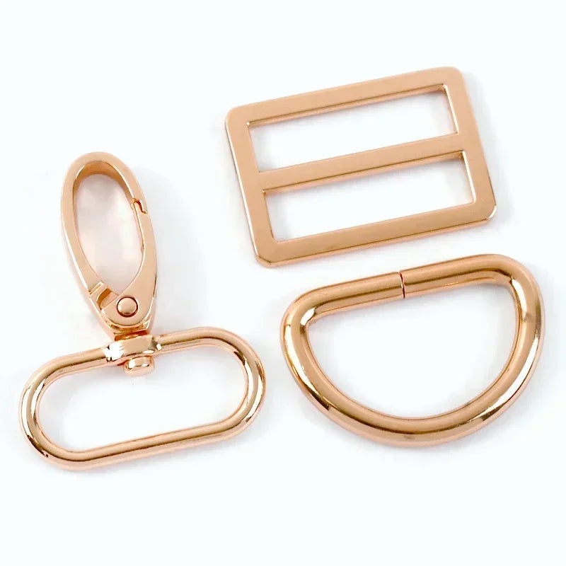 2/3Sets 16-38mm Bag Strap Lobster Buckle Metal Tri-glide Clasp For Webbing Adjuster D Ring Pet Collar Hook Hardware Accessories