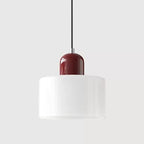 Glass pendant light chandelier, E27 socket, 1.9m cord, 90-260V, white shade