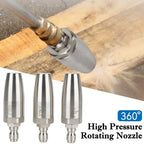 25/35/40/55mm 360° Rotating Rust Removing Quick Connector Car Wash High Pressure Water Gun Nozzle Stainless Steel Lotus Nozzle