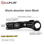 LUNJE Shock Absorber Bike Stem 31.8 MTB Handlebar Riser Extension Adapter 3D Forging Aluminum Alloy Bicycle Accessorie 100/140mm