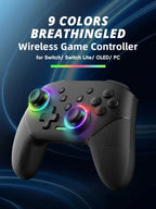 DATA FROG Wireless Pro Controller Gamepad with Programmable Function for Switch / For Switch OLED / For Switch Lite / PC