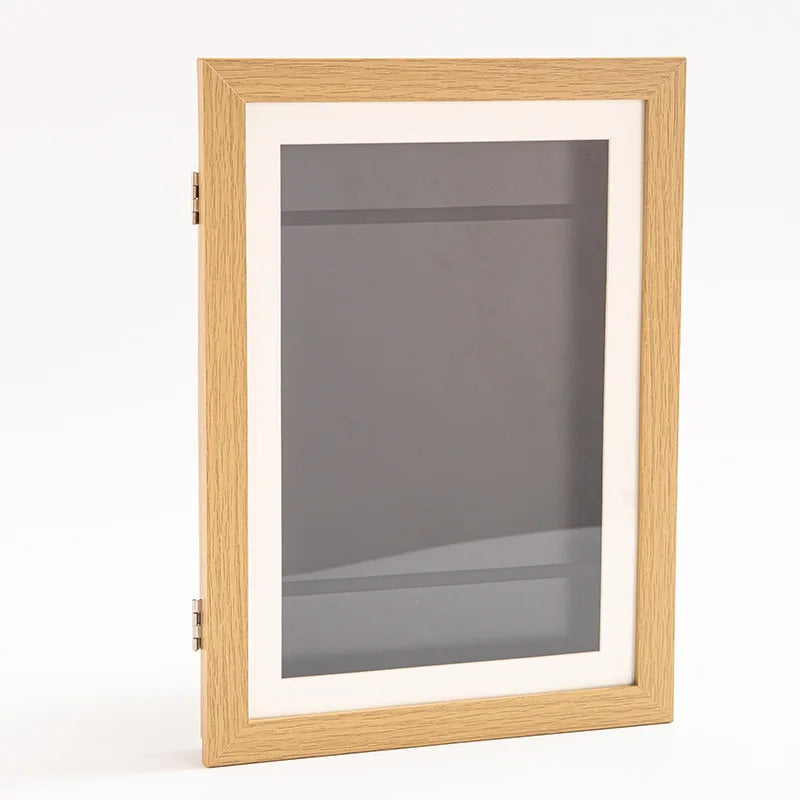 Wood Flap Art Frames Magnetic A4 Photo Frame Framed Picture DIY Children's Exhibition of Paintings Home Decoration Storage Rack