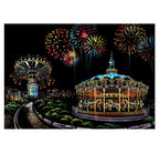 DIY A3 City Landmarks Paris London Night Scene Scratch Painting With Tool Scenery Landscape Colorful Scratch Art Room Decor Gift