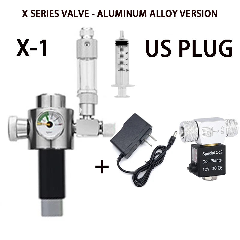 ZRDR Fish Tank CO2 Generator Steel Cylinder Single/Double Gauge Valve Electromagnetic Valve Fish Tank CO2 Generator Accessories