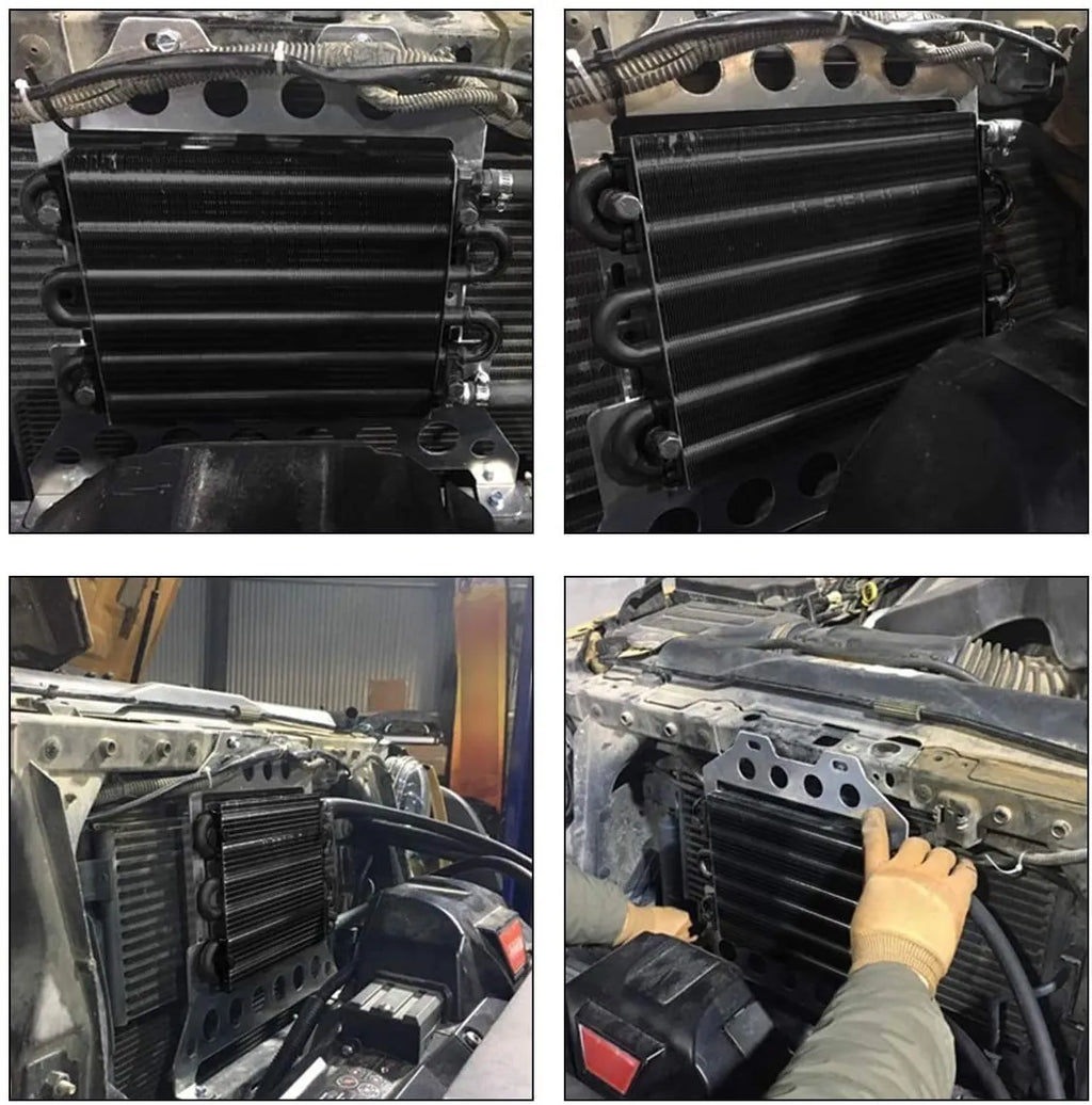 2 Row 4 Row 6 Row 8 Row 10Row 16Row Universal Remote Transmission Oil Cooler Auto-Manual Radiator Converter Aluminum Kit