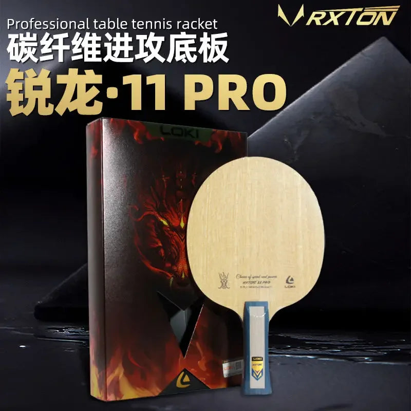 LOKI-Ryzen 11 Table Tennis Bottom Plate, Professional Grade, Thunder God Table Tennis Racket, Offensive Type 5 Wood, 2 Carbon