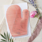 Exfoliating shower glove with colorful honeycomb weave and TPU high elasticity antibacterial material - gentle, safe and durable