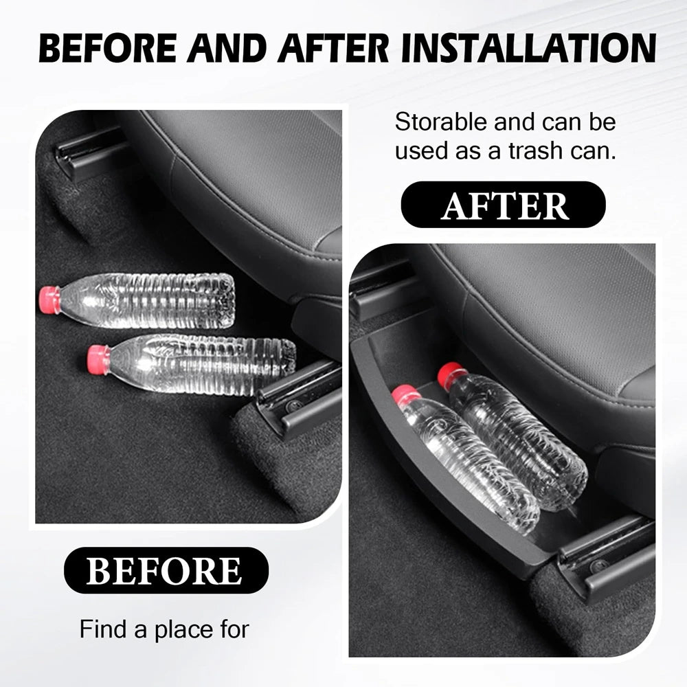For Tesla New Model Y 2025 Juniper Launch Under Seat Storage Box Case Car Seat Organizer Vehicle Underseat Drawer Tray Accessory