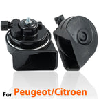Pair of 12V 120db Twin Tone Snail Horn For Peugeot 106 206 307 308 405 406 605 607 806 Boxer 3008 5008 Citroen Relay Picasso