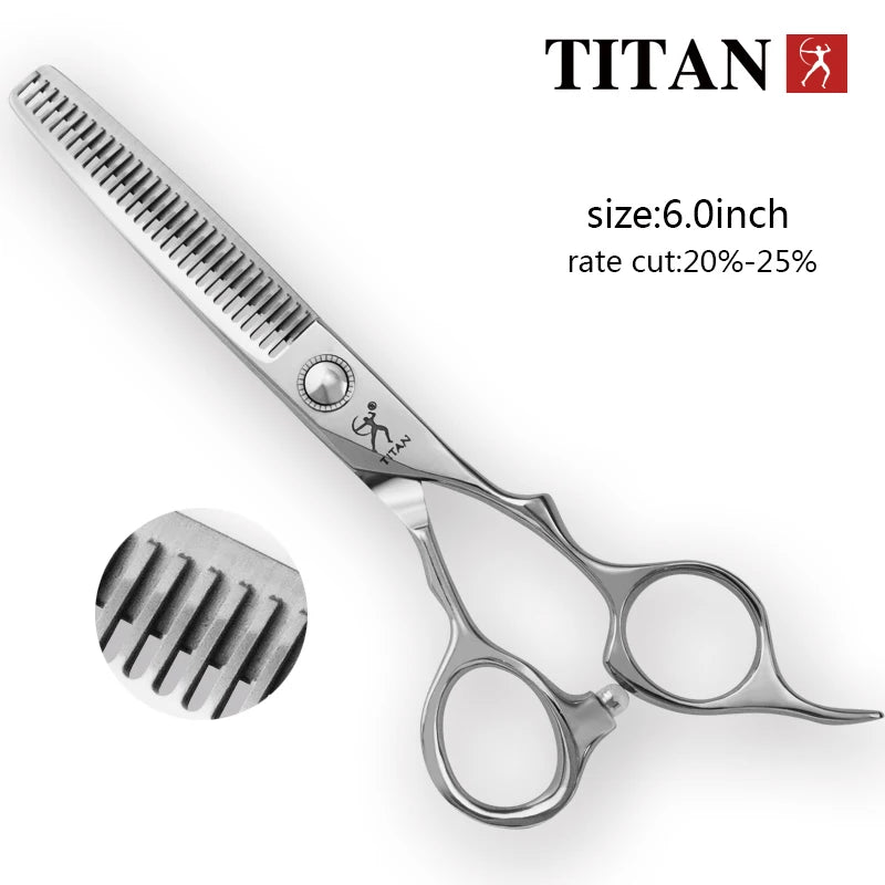 TITAN Professional Hairdressing Haircut Scissors 6 Inch VG10  Hairdresser's Cutting Thinning Tools High Quality Salon Set