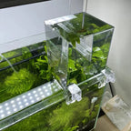 Negative Pressure Fish Tank Aerial Aquarium Extender Isolation Bowl, Clear White