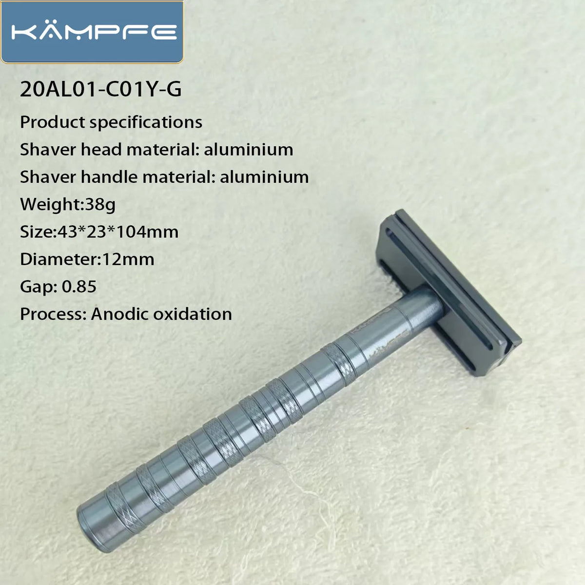 KAMPFE Aluminum Classic Double Edge Safety Razor 5 blades Shaver Traditional wet shave men's gift