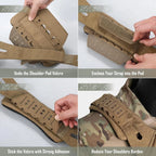2 Pack Shoulder Strap Pads for Vest Carrier Tactical Vest Shoulder Pads Backpack Strap Pads