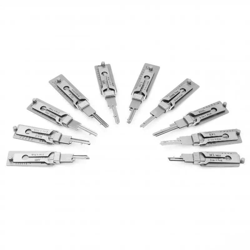 SS001/2 PRO KW1/5 SC1/4 Key Decoder Stainless Steel Precision Tool O-ring Pickup Kit Hook Tool Pickup Hand Tool Lock Decoders