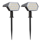 Solar Lights Outdoor  92 LED Solar Spot Lights Outdoor IP67 Waterproof Solar Garden Lights 2 In 1 for Yard Garden Porch