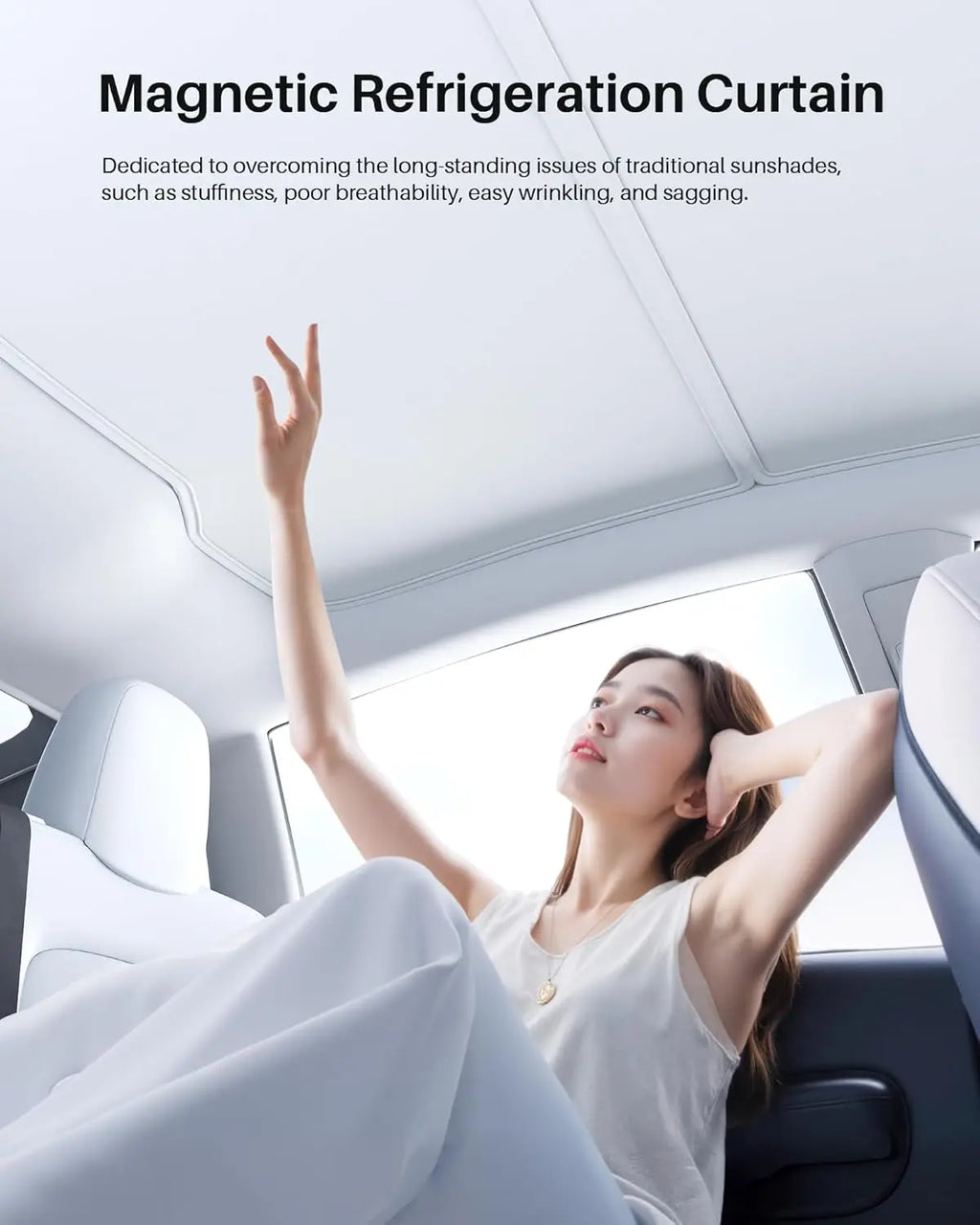Sunshade Magnetic Suction Clip Sunroof 2026 For Tesla Model 3 Highland Model Y Juniper Heat Insulation Class Roof Sun Shade