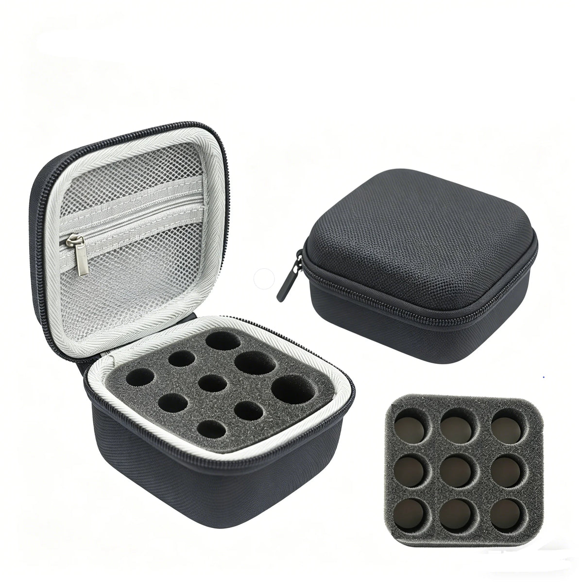1pc Handheld peptide case insulin vial holder 9 slots for standard 3/5/10ml vial,foam protective, sale case only