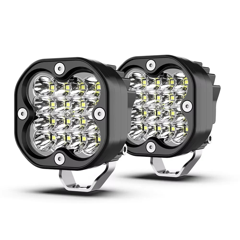 3 Inch Led Work Light Bar 12V Spotlights White And Yellow 4x4 Offroad Accessories LED Headlights Fog Lamp For Motorcycle Truck