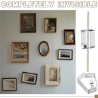 B97A-20 Pack Adjustable Picture Hanging Hook Rail Hanger Hooks For Art Hanging Systems And Other Picture Display Systems