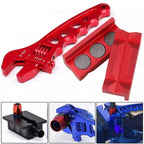 Billet Aluminum Adjustable Spanner Wrench + Vise Jaw Insert for Hose End Fitting Black Blue