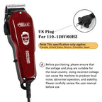 WALUX 10W Professional AC Powerful Hair Clipper EU Plug Or US Plug Hair Trimmer with 8 Guide Combs 2M Cord Home Barber Shaver