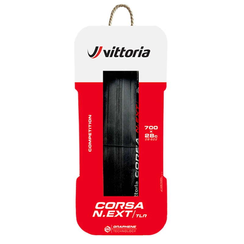 Vittoria Corsa N.EXT TLR Road Bike Tire 700x28C Folding Tubeless Ready Graphene 2.0 Black