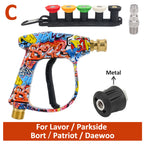 Pressure Washer Water Gun for Car Cleaning Hose Connector For Karcher Nilfisk Parkside Bosch Quick Connector Nozzles