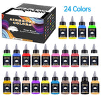 12/24 Colors Airbrush Paint Set Water Based 30ml Acrylic Paint Modle Spary Paint for DIY Nails Painting Air Brush Paint Kit